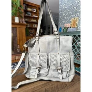 Viola Castellani Milano Genuine Leather XL Convertible Top Handle Bag
